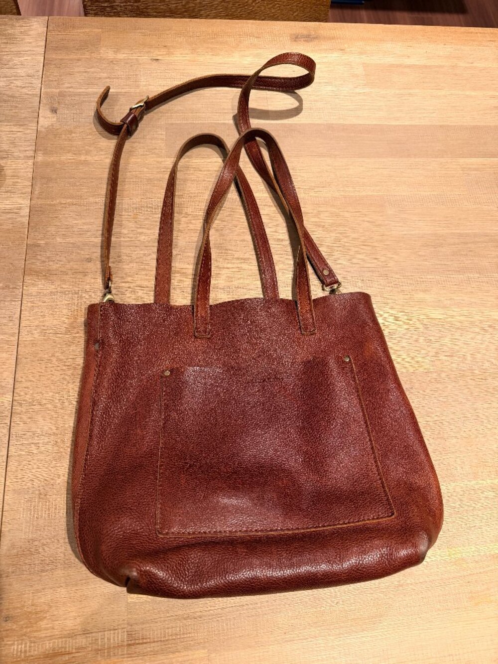 Portland Leather Crossbody Tote